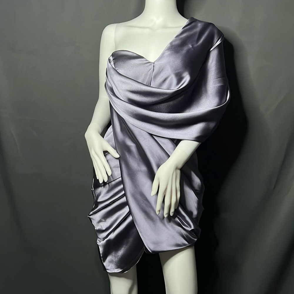 ASOS - 10 - NWOT Lavender Asymmetrical Mini Dress